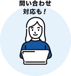 問い合わせ対応も
